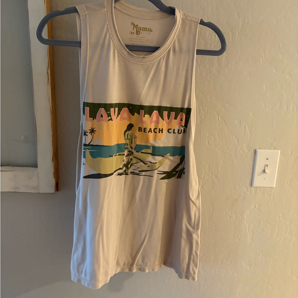Show Me Your MuMu Cream Tank Top with Graphic Print
